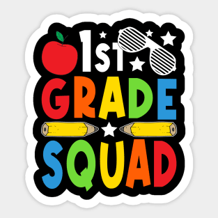 1st Grade Squad Teachers Boys Girls Funny Back To School Sticker